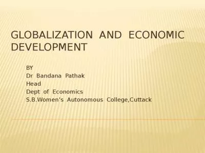 GLOBALIZATION  AND  ECONOMIC  DEVELOPMENT