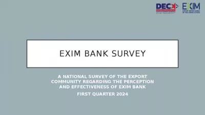 EXIM BANK SURVEY