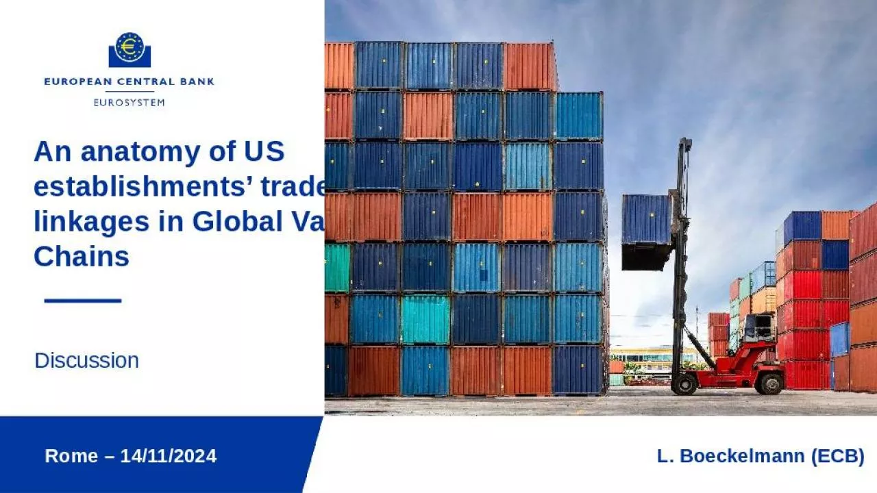 PPT-An anatomy of US establishments trade linkages in Global Value Chains