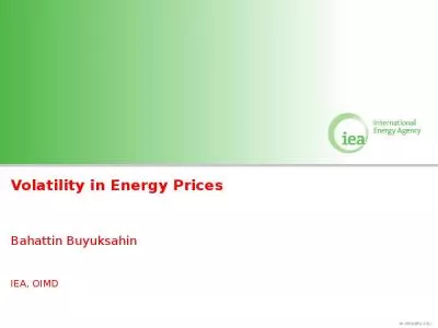 Volatility in Energy Prices