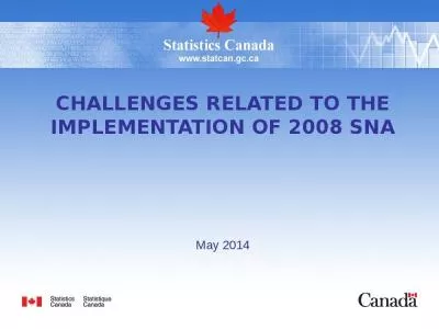 Challenges Related to the Implementation of 2008 SNA