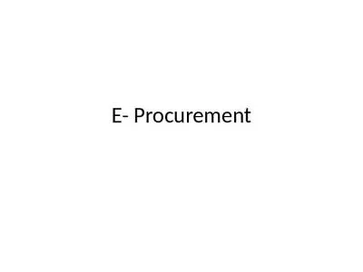 E- Procurement