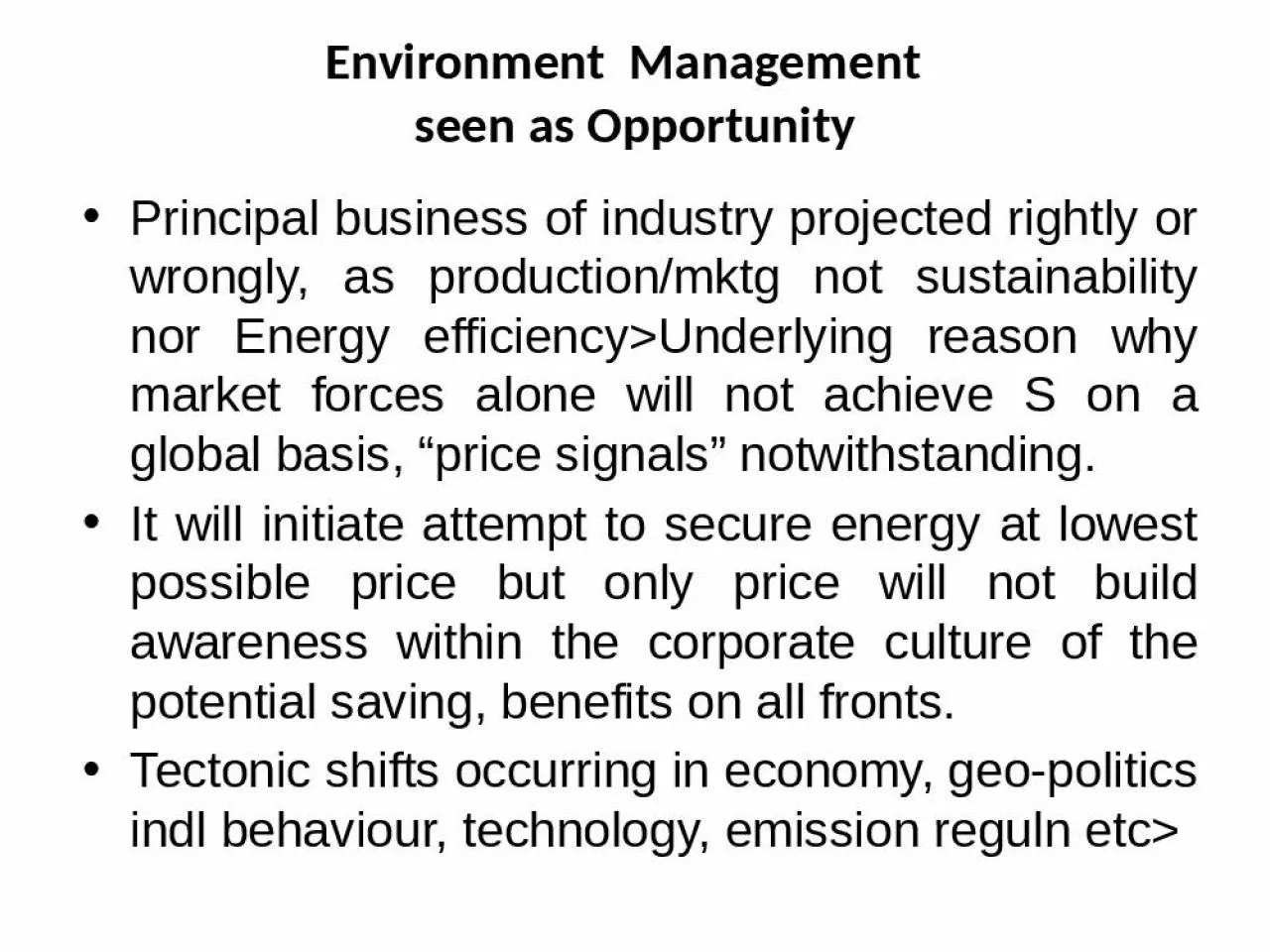 PPT-Environment Management seen as Opportunity