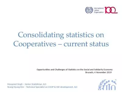 Consolidating statistics on Cooperatives   current status