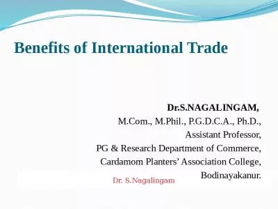 Benefits of International Trade