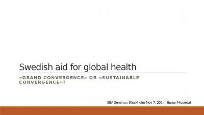 Swedish aid for global health