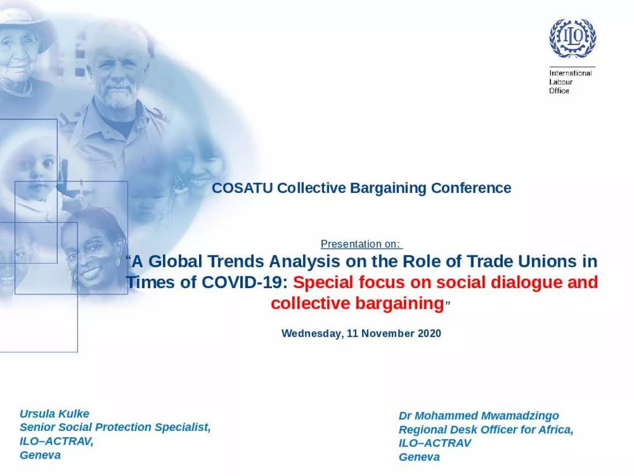 PPT-COSATU Collective Bargaining Conference Presentation on: A Global Trends Analysis on