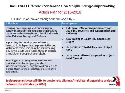 IndustriALL World Conference on Shipbuilding-Shipbreaking