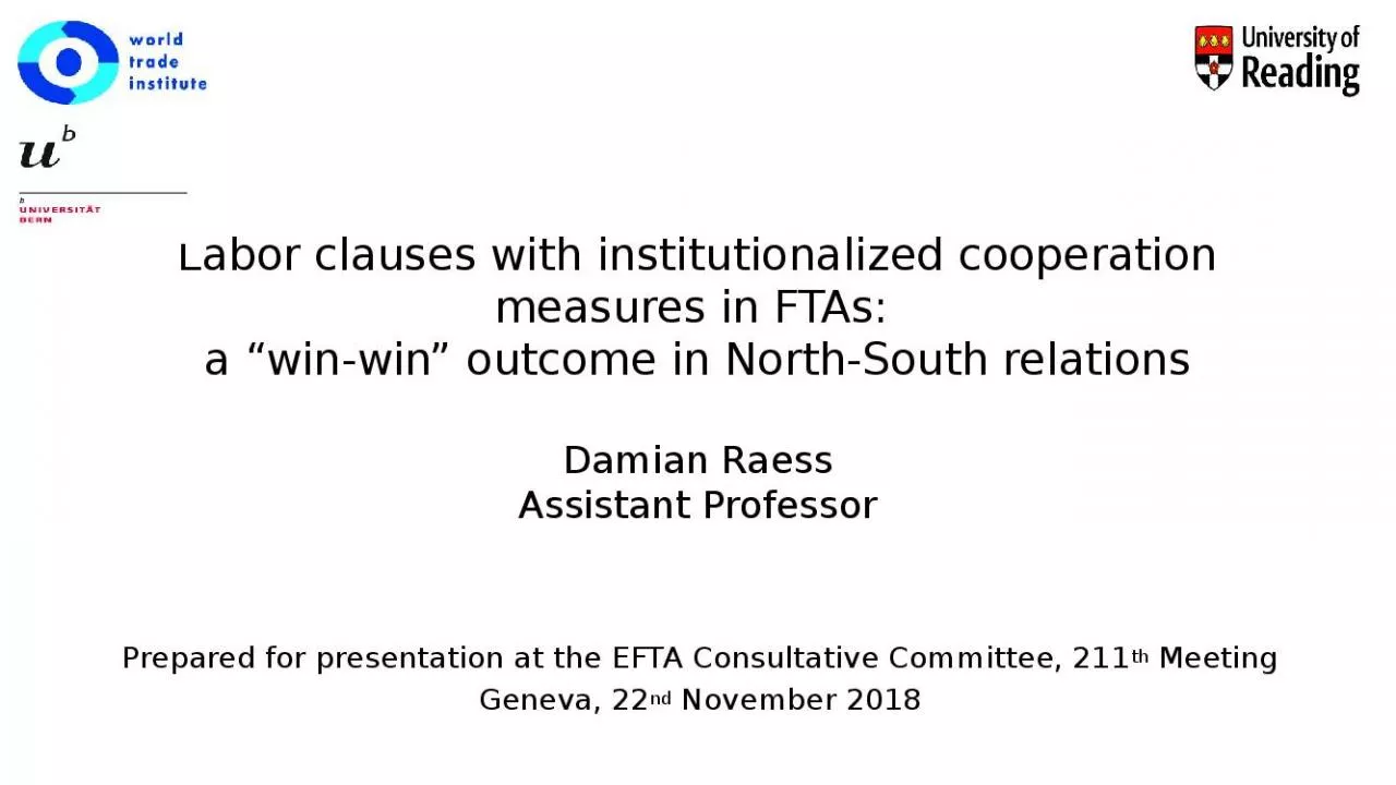 PPT-Labor clauses with institutionalized cooperation measures in FTAs: a win-win outcome