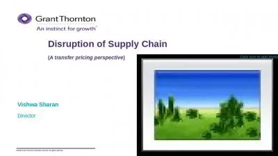 Disruption in existing supply chain