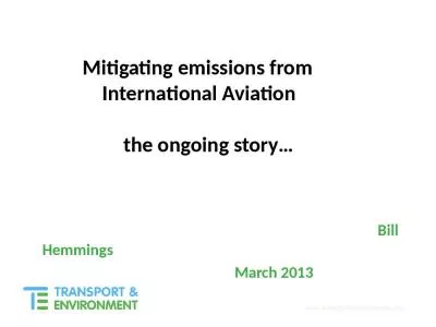 Mitigating emissions from  International Aviation     the ongoing story