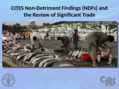 CITES Non-Detriment Findings (NDFs) and the Review of Significant Trade