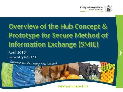 Overview of the Hub Concept & Prototype for Secure Method of Information Exchange (SMIE)