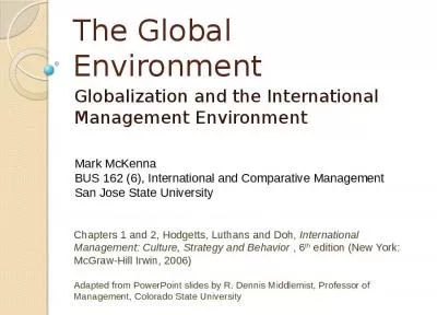 The Global Environment