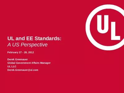 UL and EE Standards: A US Perspective