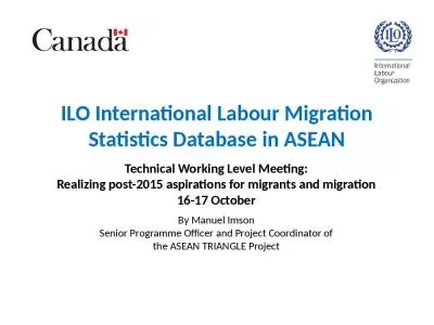 ILO International Labour Migration Statistics Database in ASEAN