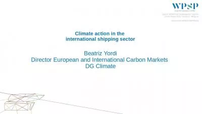 Climate action in the  international shipping sector