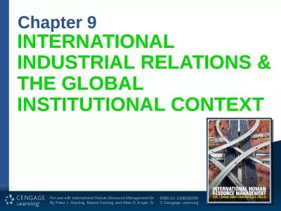 INTERNATIONAL INDUSTRIAL RELATIONS & THE GLOBAL INSTITUTIONAL CONTEXT