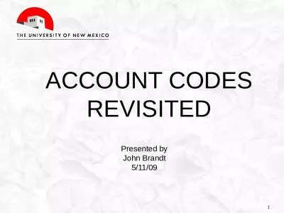 Account codes revisited