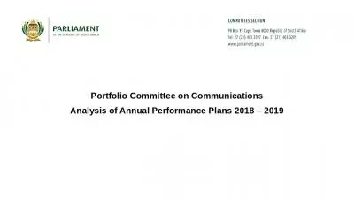 Portfolio Committee on Communications