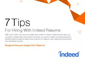 With Indeed Resume, you can search millions of resumes and get precise