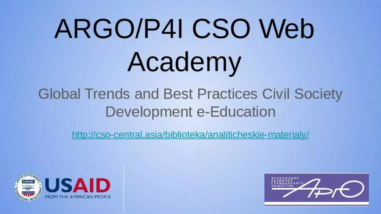 PPT-ARGO/P4I CSO Web Academy