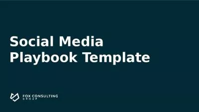 Social Media Playbook Template