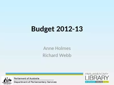 Budget 2012-13