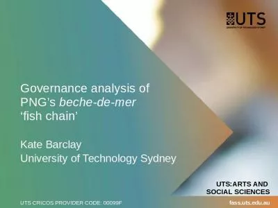 Governance analysis of PNG s beche-de-mer  fish chain Kate Barclay University of Technology