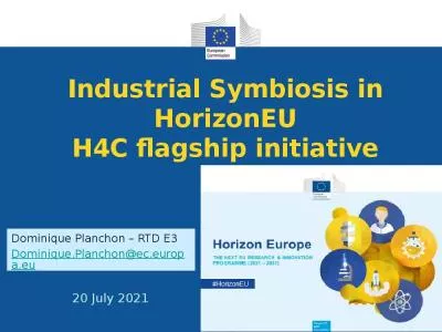 Industrial Symbiosis in HorizonEU H4C flagship initiative