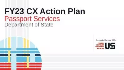 FY23 CX Action Plan Passport Services Department of State