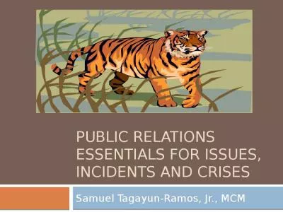 public relations essentials for issues, incidents and crises