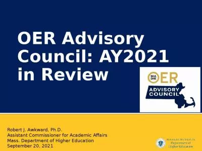 OER Advisory Council: AY2021 in Review