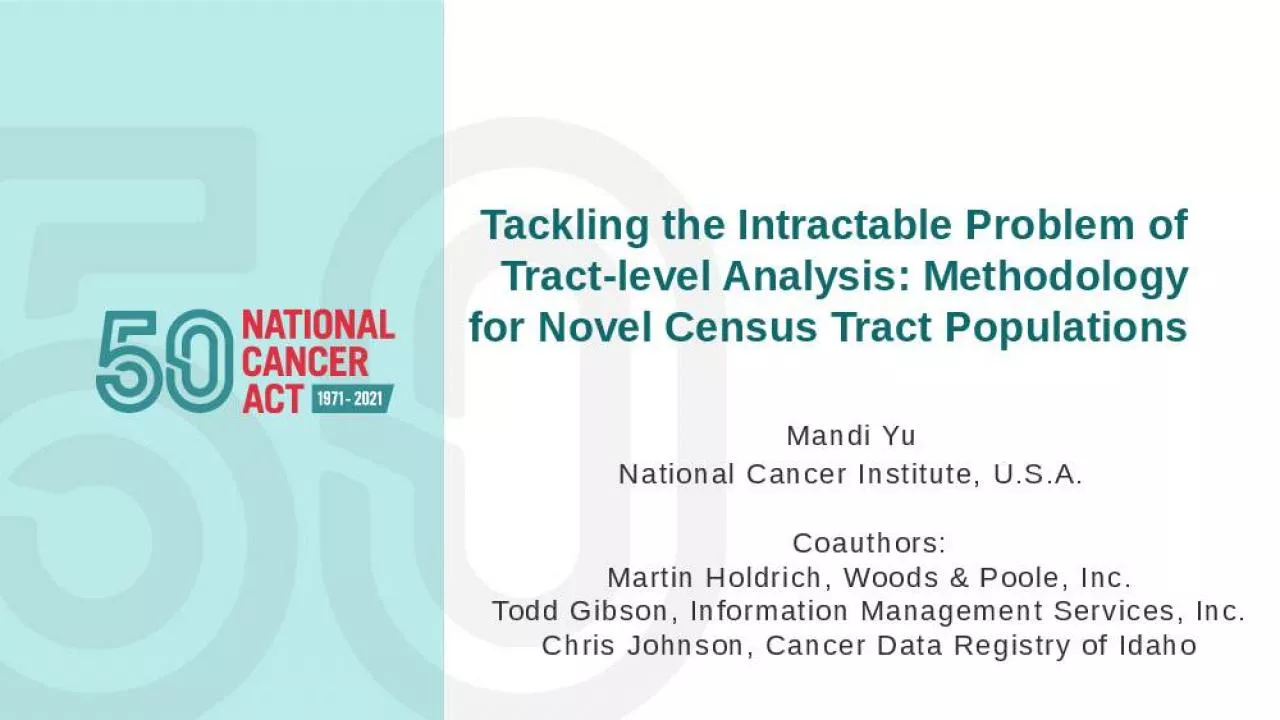 PPT-Tackling the Intractable Problem of Tract-level Analysis: Methodology for Novel Census