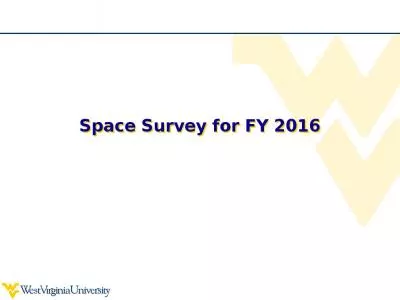 Space Survey for FY 2016