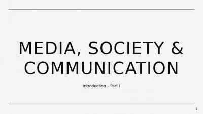 Media, Society & Communication