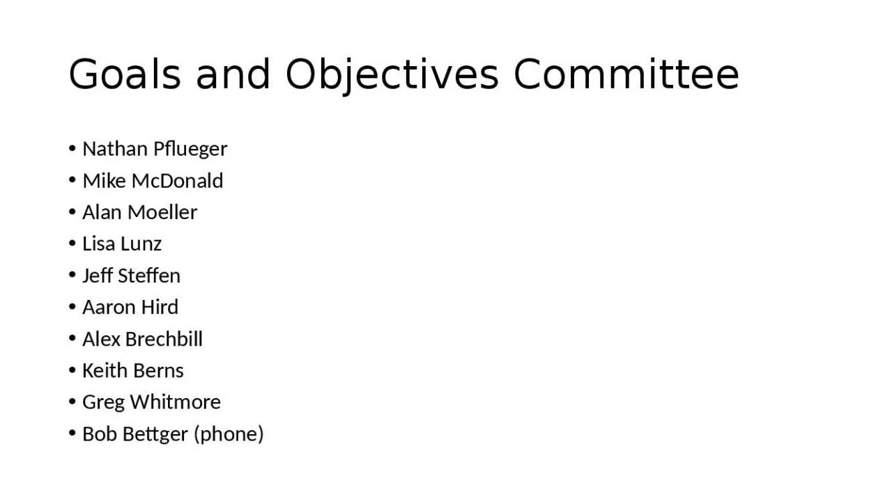 PPT-Goals and Objectives Committee