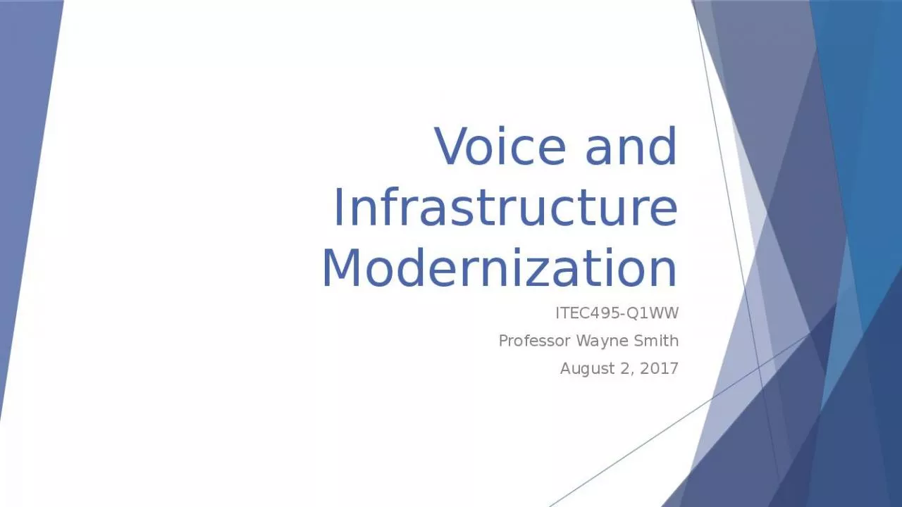 PPT-Voice and Infrastructure Modernization