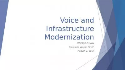 Voice and Infrastructure Modernization