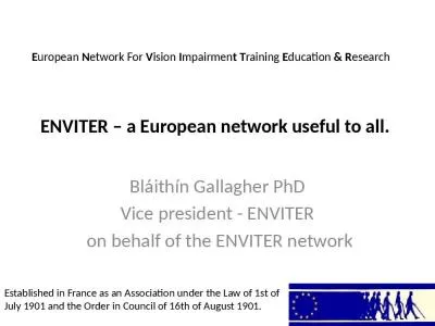 ENVITER   a European network useful to all.