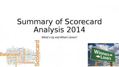 Summary of Scorecard Analysis 2014