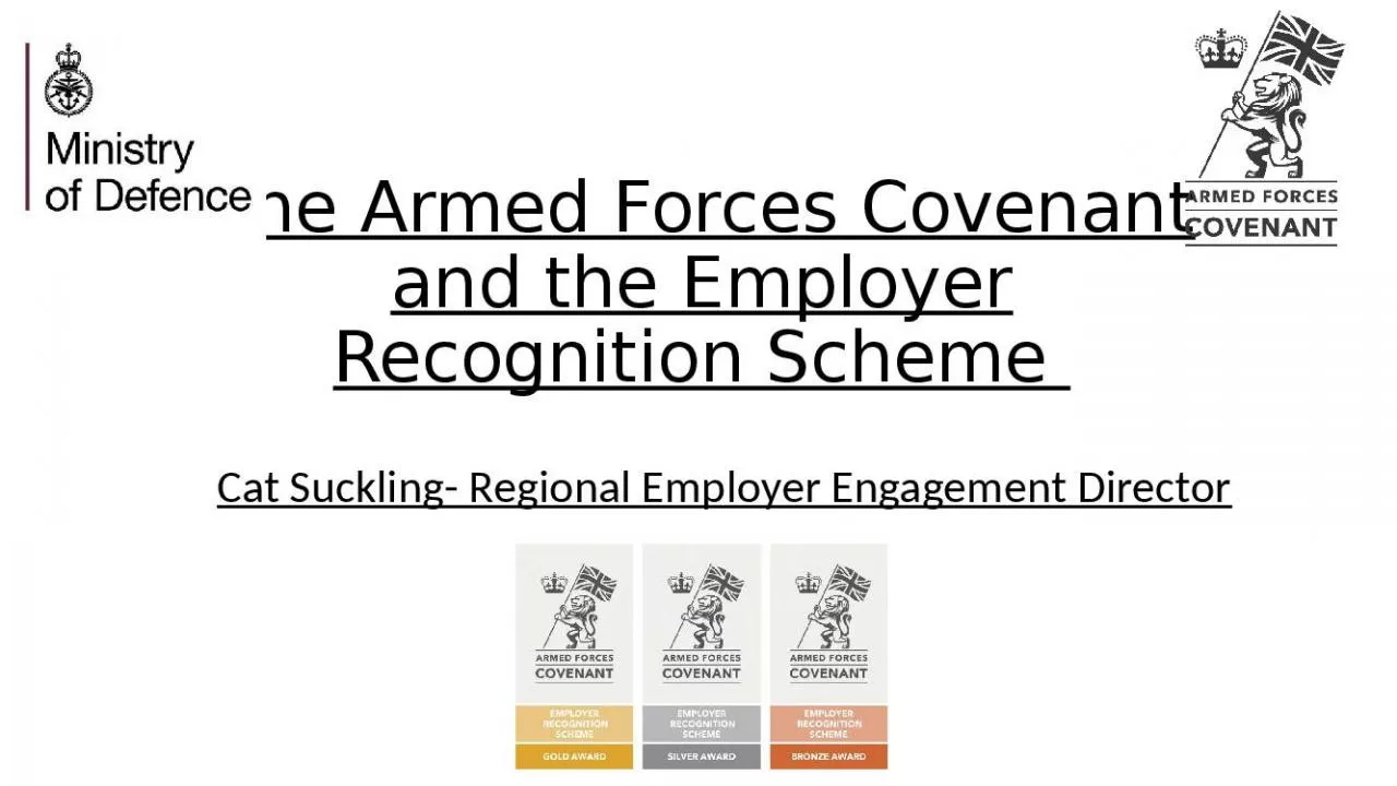 PPT-The Armed Forces Covenant and the Employer Recognition Scheme