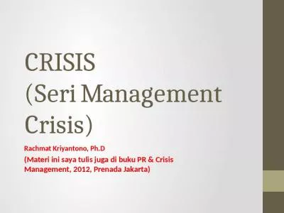 CRISIS (Seri Management Crisis)