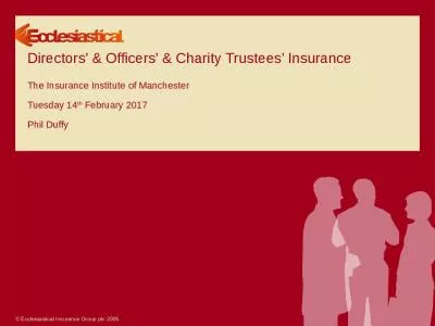 Directors  & Officers  & Charity Trustees  Insurance The Insurance Institute of Manchester