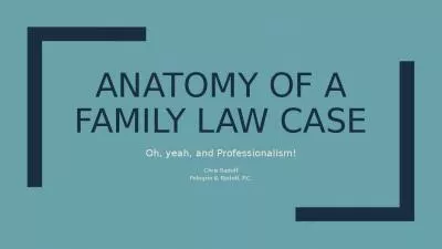 Anatomy of a family law case