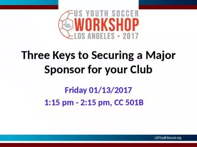 Three Keys to Securing a Major Sponsor for your Club