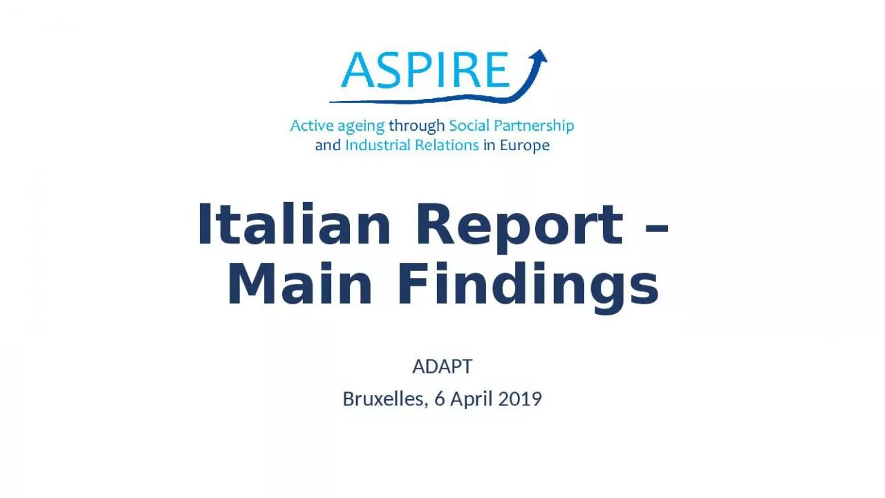 PPT-Italian Report Main Findings