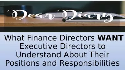 What Finance Directors WANT Executive Directors to Understand About Their Positions and