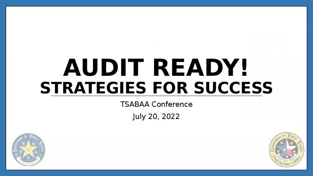 PPT-Audit ready! Strategies for Success