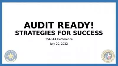 Audit ready! Strategies for Success